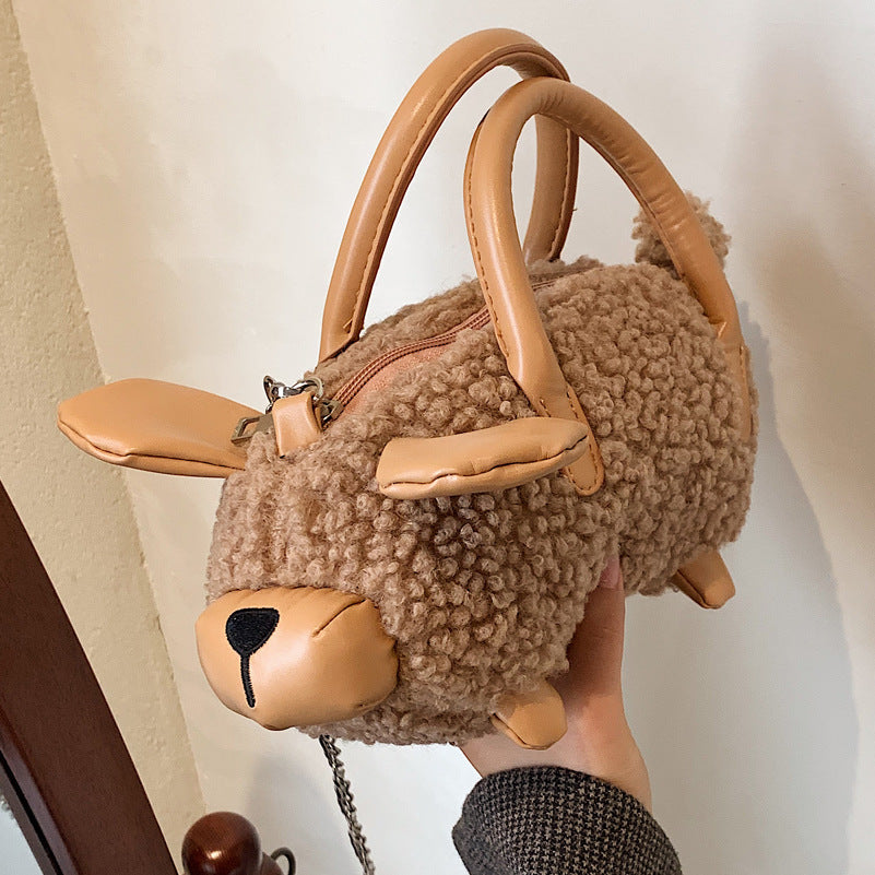 Wholesale Plush Lamb Shoulder Bag